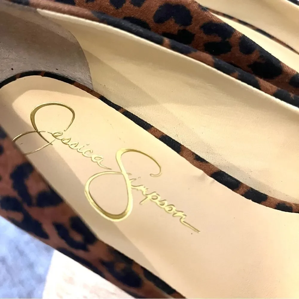 Jessica Simpson‎ Nellah Leopard Platform 5.5” Heels Pumps NWOB 7.5